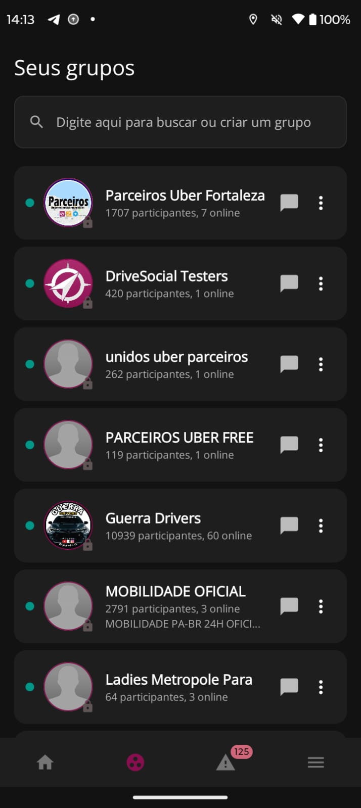 DriveSocial 4.0 - Grupos e Comunidades de Motoristas